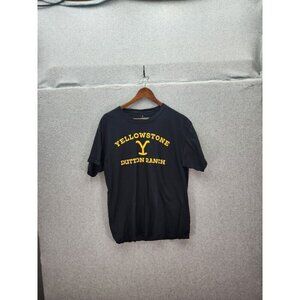 Yellowstone Dutton Ranch Mens T-Shirt Large Black 100% Cotton